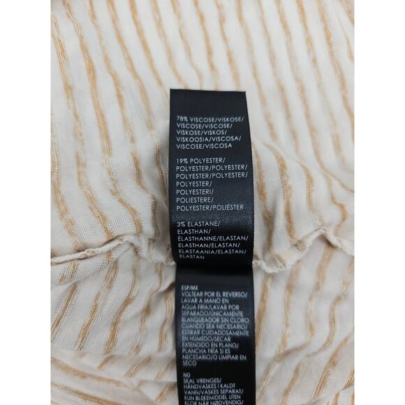 Liverpool Los Angeles Striped V-Neck Tee - Size M - Picture 5 of 5